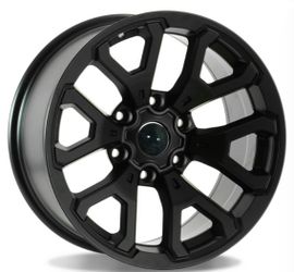 17x8.5 Satin Black Off Road Wheels 6x139.7  Offset +0  Toyota Tacoma 4Runner Tundra Nissan Frontier Chevy Colorado GMC Canyon