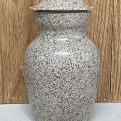 Brand New Decorative  Metal Pet Urn- Tan- Small