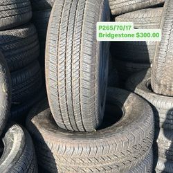 P265/70/17 Bridgestone Semi New All Four 98 % TREAD LIFE | ❗Ask For Availability / Pregunta Por Disponibilidad ❗|