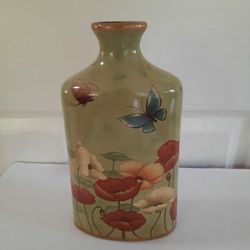 Flower Butterfly Porcelain Vase