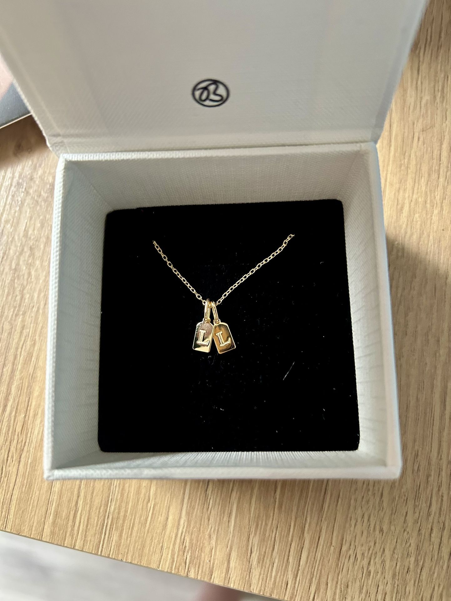 Gold Initial L Necklace
