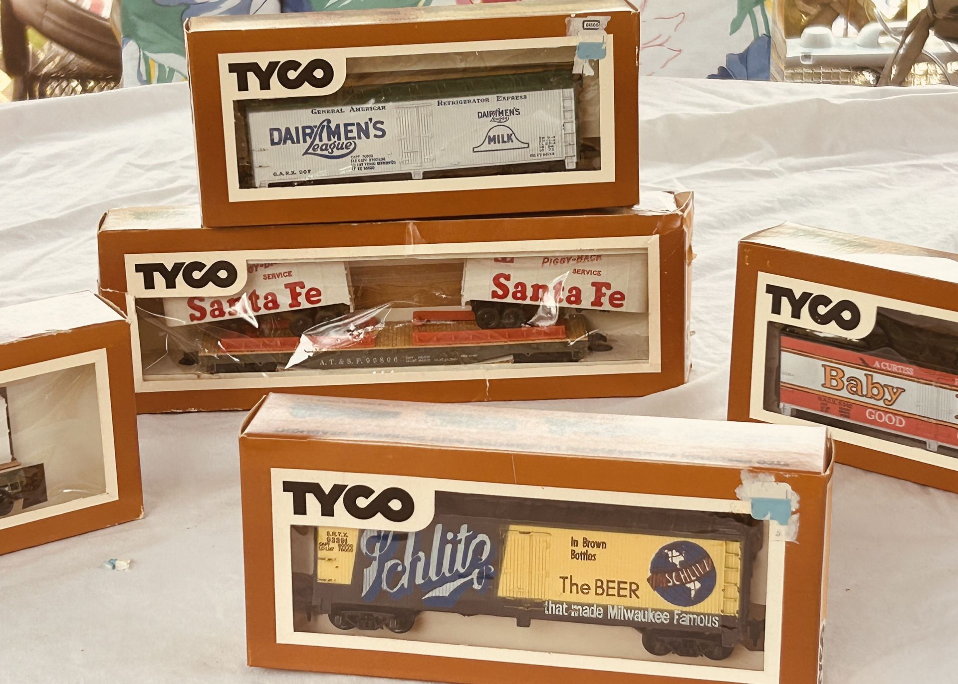 Ty o Train Original Box HO 5 Boxes Vintage