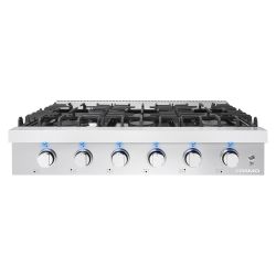 New Open box 36" Stainless Steel Professional Style Slide-In Gas Cooktop