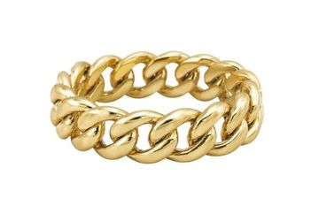 Yellow Gold Cuban link Ring