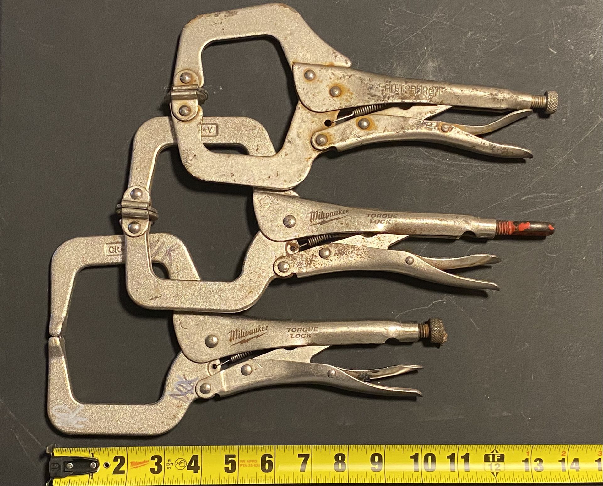 Lot of 3 Locking C-Clamps