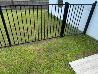 Black Aluminum Fence Panel with Gate