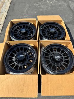 Brand New KMC Impact FFT “733” 18” Off-Road Wheels 8Lug 8x165 GMC Sierra Chevy Silverado HD Trucks