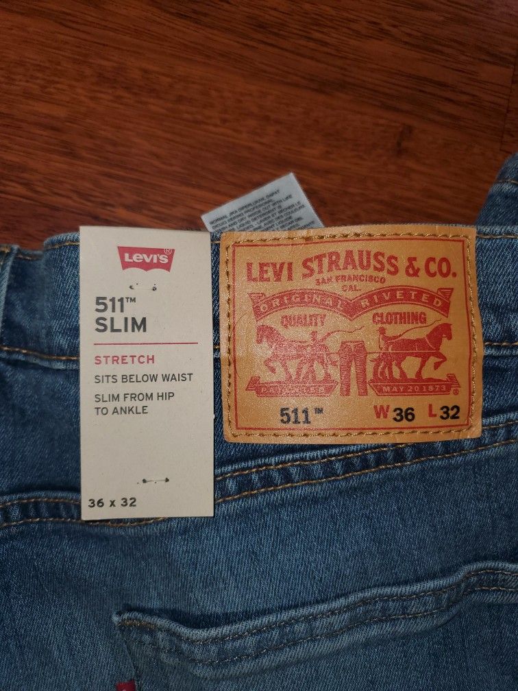 Brand New Levi's  511 Slim Stretch W36 L32