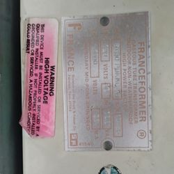 Franceformer Neon Tube Transformer 6030pbkmc