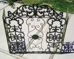 Solid Wrought Iron Fireplace Screen