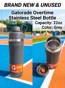 Gatorade Overtime Stainless Steel Bottle 22oz Grey
