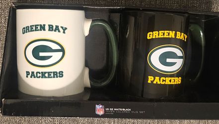 Greenbay Packers Official NFL  Inner Colored Mug Set