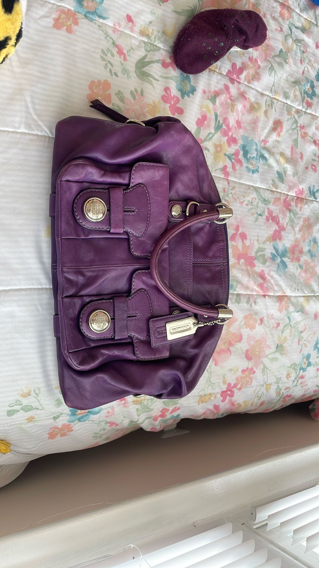 Purple Coach Satchel