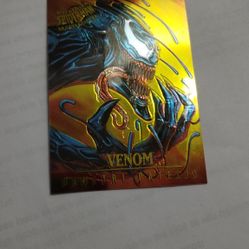 1995 Venom Fleer Ultra, Spider Man Masterpiece Marvel Comics Trading Card # 8 Of 9 By Dimitri Patelis