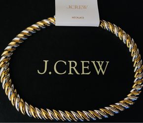 🌞(NEW) WOMEN’S J.CREW FACTORY TWISTED TWO-TONE METAL SIZE: OS (ONE SIZE)🌞
