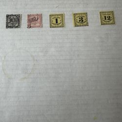 Baden German Stamp Group Of 5 Included 3 Land Post Stamps