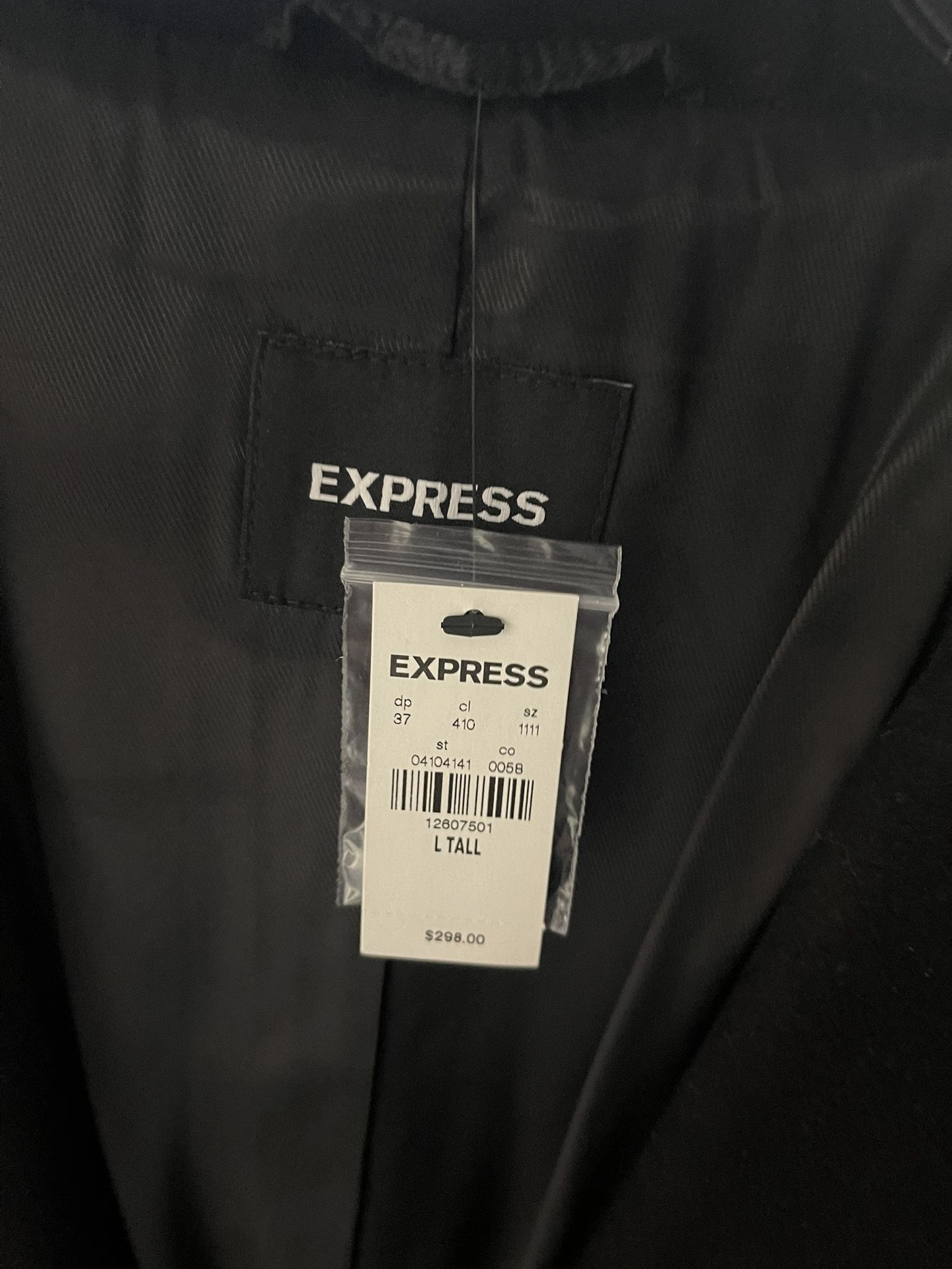 Express Men’s Wool Blend Overcoat – L Tall – New w/ Tags ($298 Retail)