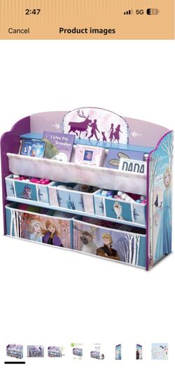 Disney Frozen Kids Toy and Book Organizer - 9 Bin