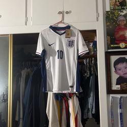  England 2024 Home Jersey Euros \ #10 Bellingham