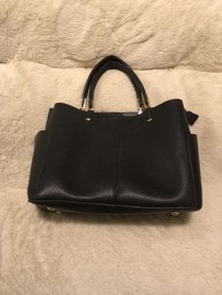 Black Faux Leather Purse