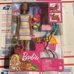 Barbie Doll STROLL N PLAY PUPS new