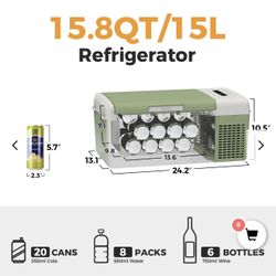  Fc15 Small Cooler/car Cooler Fridge/ Portable Fridge 
