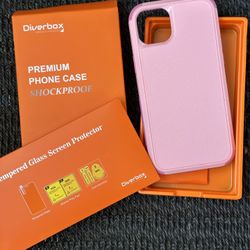 Diverbox iPhone 15 plus 6.7 heavy duty case (Pink)