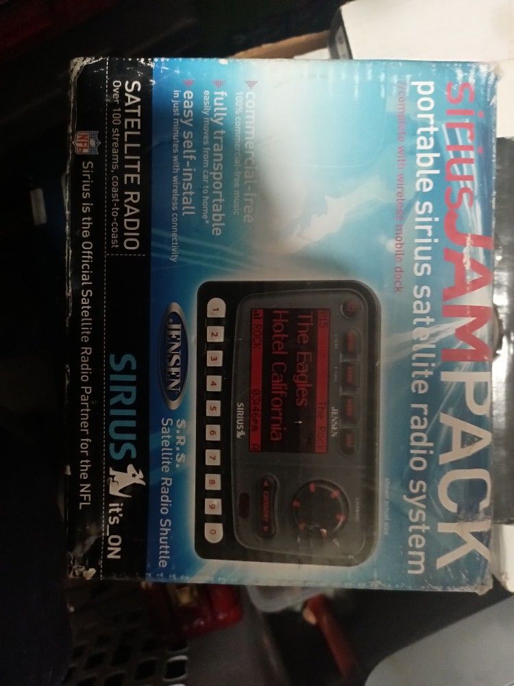 sirus jampack portable satellite radio still in the box