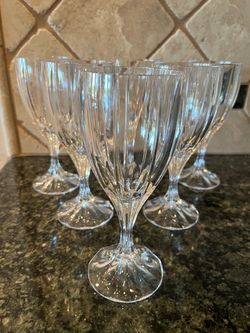 Set of 6 vintage Mikasa crystal goblets