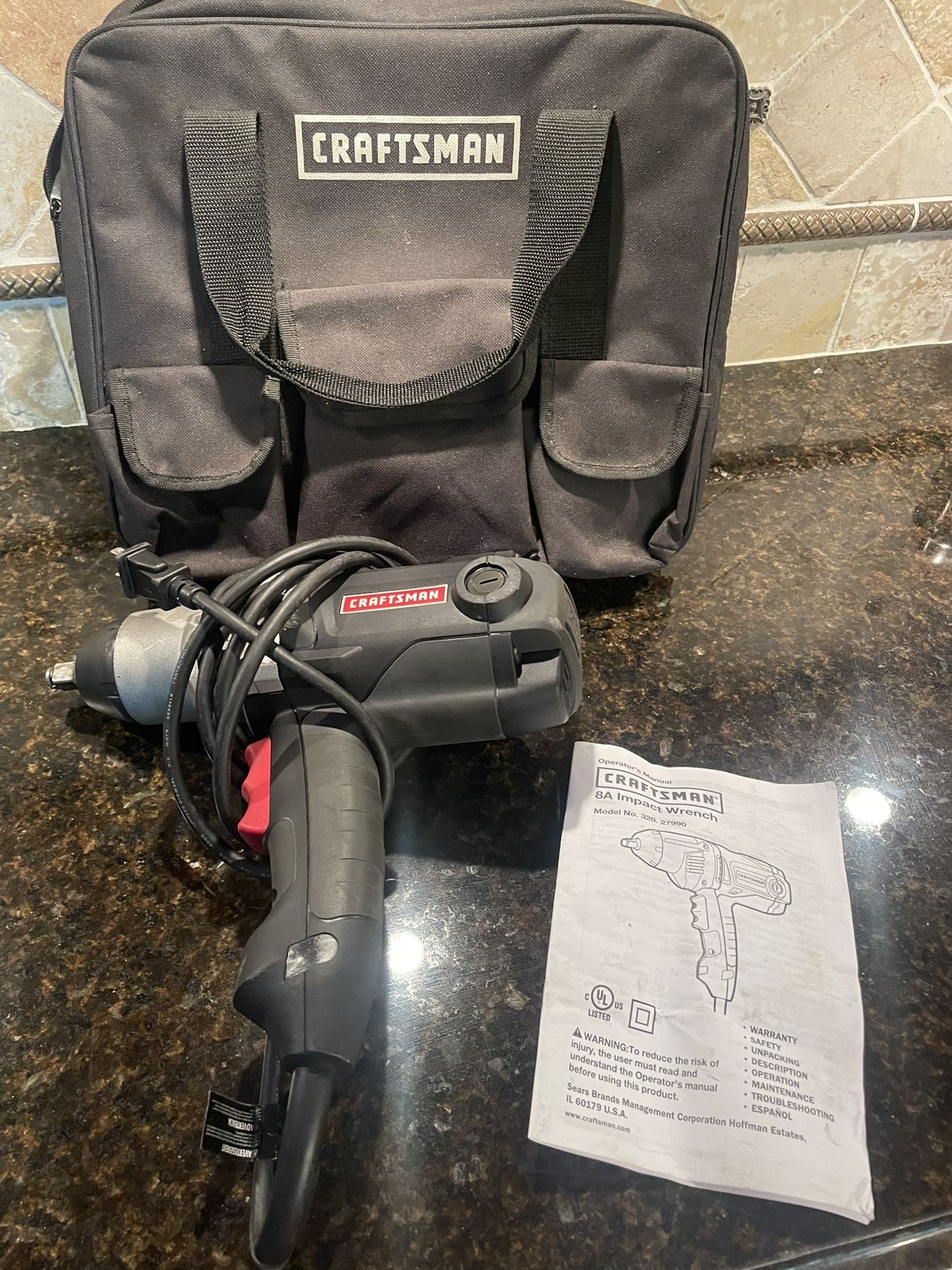 Sears Craftsman 1 2 Electric Impact Wrench Corded for Sale in Basking Ridge NJ OfferUp
