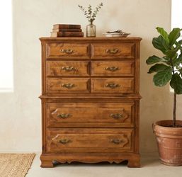 Dresser Bureau Highboy Chest of 5 Drawers