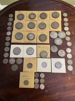 Large lot of foreign silver coinage for sale or trade 26.91 oz
