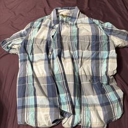 Foundry Shirt Mens 2XLT Plaid Short Sleeve .
