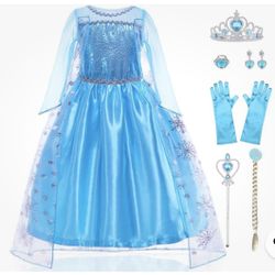 Princess Dress for Girls Costume Halloween Cosplay Birthday Dress Up