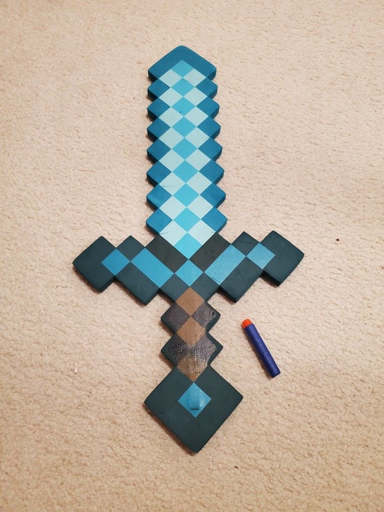 Minecraft Foam Diamond Sword