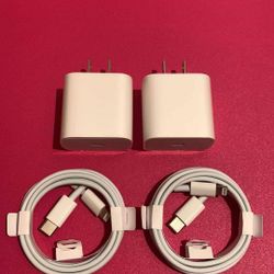 2 Brand New 20Watts Original Apple IPhone C-Type Fast Chargers