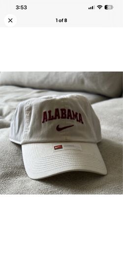 Nike Alabama Crimson Tide White Adjustable Cap Hat Men’s One Size Official