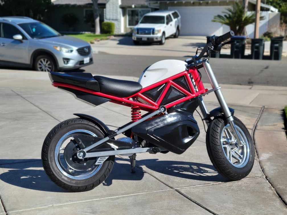 Modified Razor Rsf650 Electric Street Bike 45mph 72v Battery Fardriver Kunray My1020+ Zoom Hydraulic Brakes 