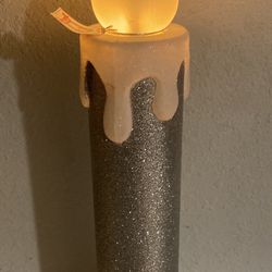 2 Foot Tall Lighted  Glitter Candle(s)