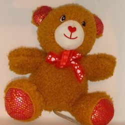 Fuzzy Friends Valentine's Brown Bear Plush