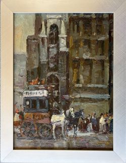 The Carriage and The Cathedral Oil Painting