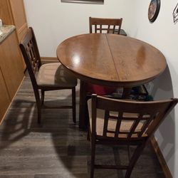 36" Tall Table And 4 Chairs