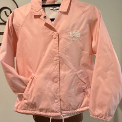XS Pink Obey Windbreaker Jacket Like New