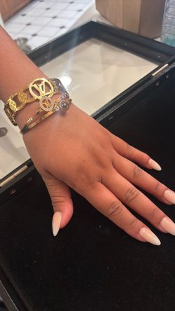 Louis Vuitton Gold-Tone Bangle Bracelet Set