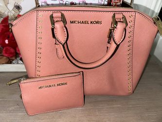 Michael Kors Coral Bag And Small Coin Purse