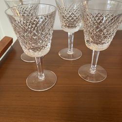 4 Waterford Crystal Wine Glasses