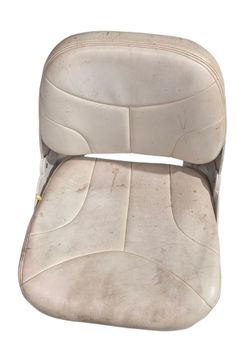 Boat Seat White Vinyl Folding Captain Chair