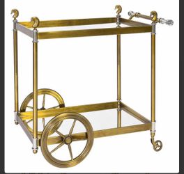 Jonathan Adler Cheval Brass Bar Cart