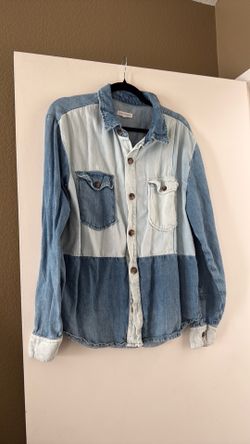 Good American denim button up