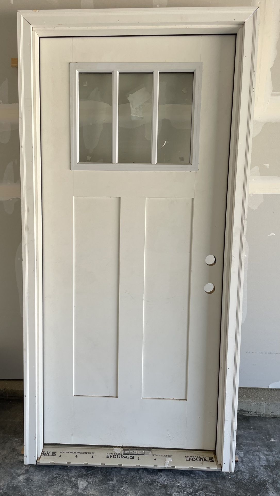 3/0X6/8 Exterior Door- LEFT HAND Brand new exterior door 36” Door Rough opening needed 38" X 82 1/2" (Black Painting Door picture is just an example)